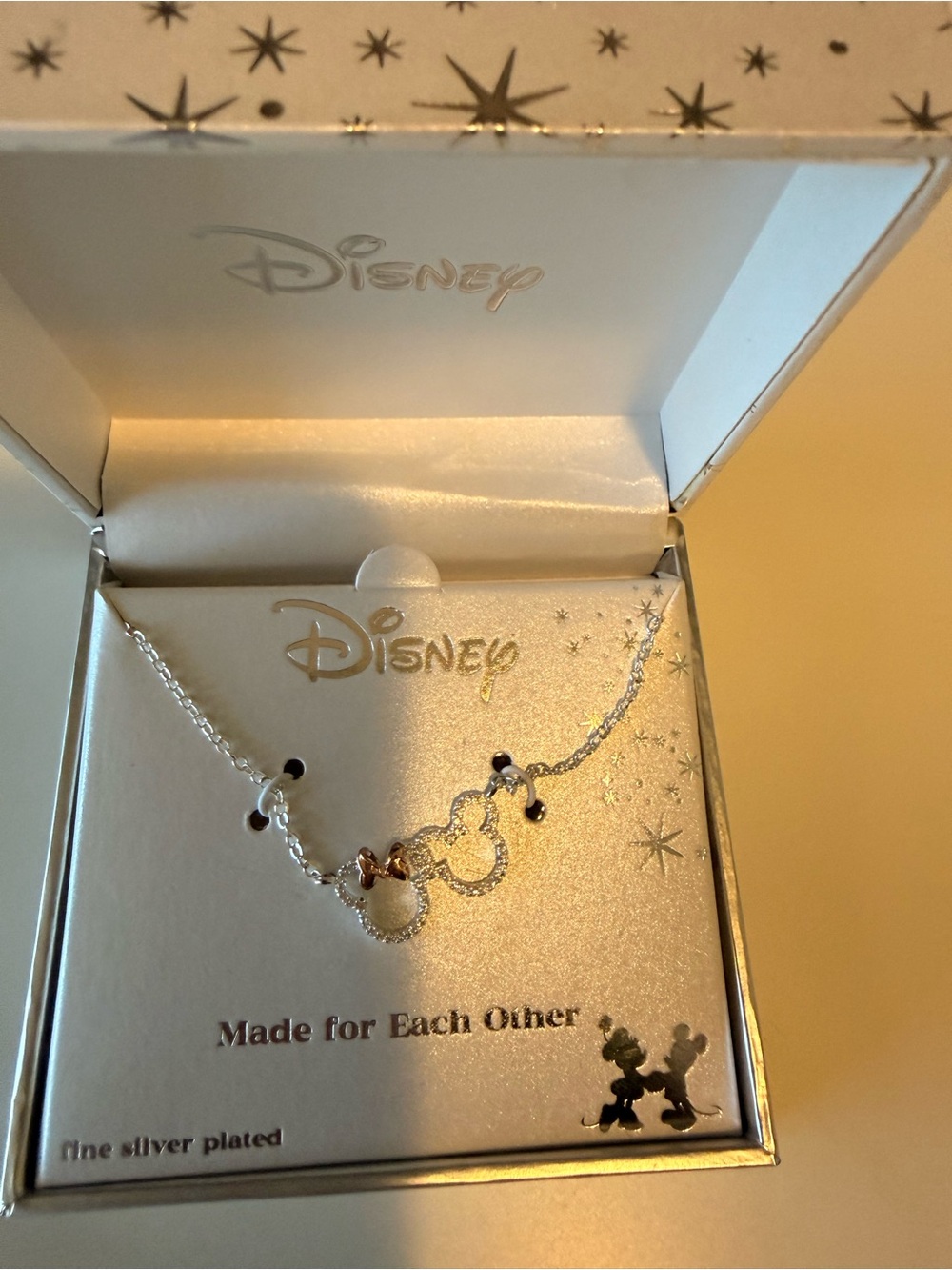 Disney Silver and Gold Mickey Link Necklace